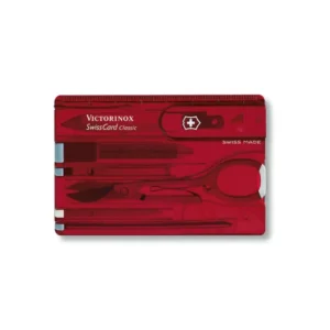SWISS CARD VICTORINOX CLASSIC RED TRANS