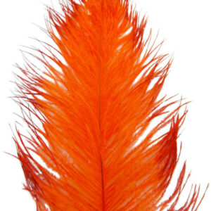 TIP DYED OSTRICH ORANGE/RED