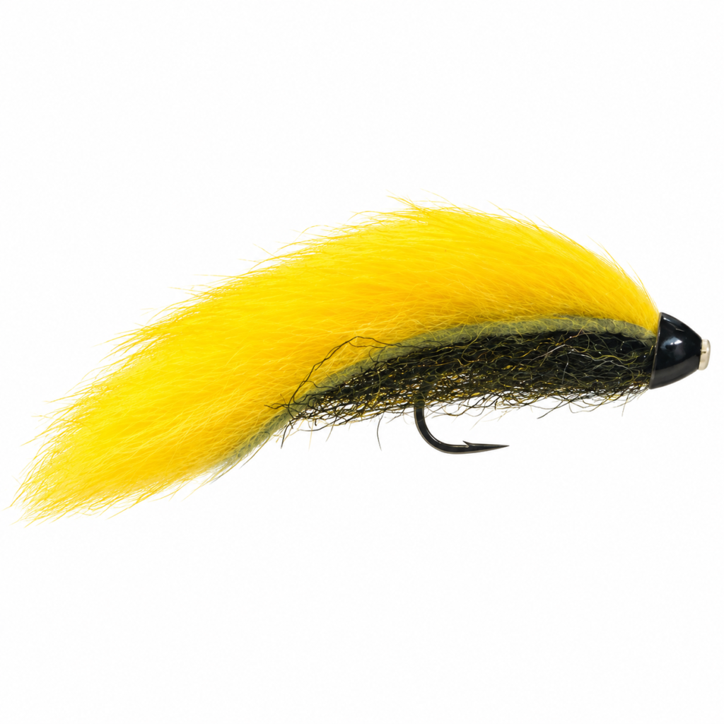 Mosca Blue Magic Yellow sobre fondo blanco